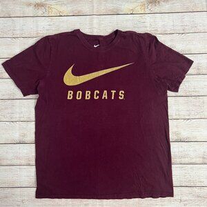 Nike Texas State Bobcats College T-Shirt Large Maroon Gold Athletic Cut